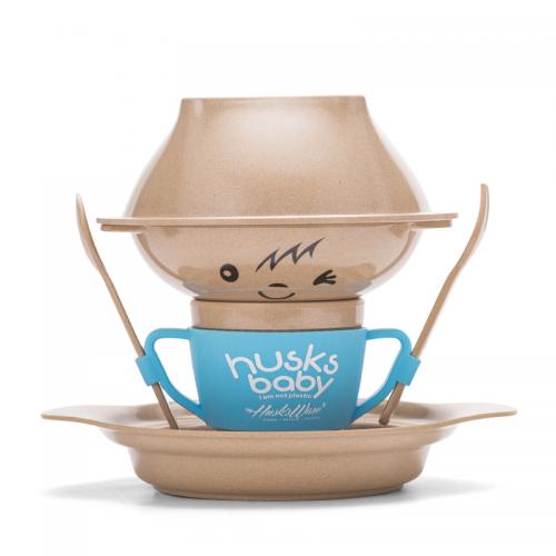 biodegradable rice husk children table ware set