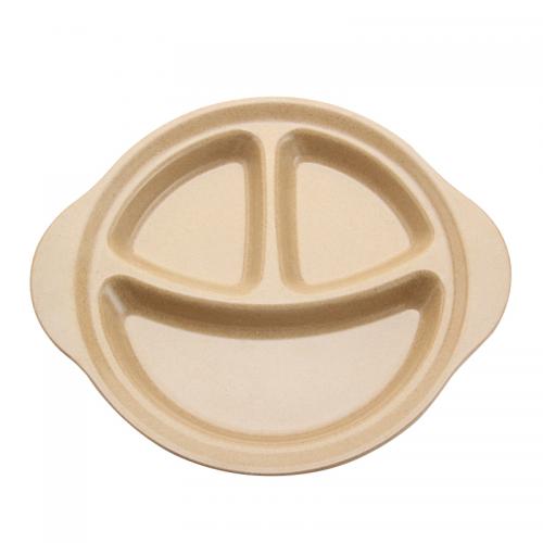 biodegradable rice husk three compartment table ware 